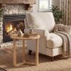 Modern Round Rubberwood Side/End Table