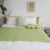 Cozy Knitted Throw, Apple Green