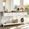 Modern 3-Drawer Sofa/Console Table with Storage Shelf