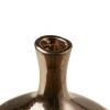 Set of 3 Ceramic Vases with Metallic Finish