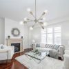 Modern Mid-Century Sputnik 8-Light Adjustable Chandelier, Brushed Nickel (Bulbs Not Included)