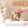 Hand-Carved 3-Link Acacia Wood Knot