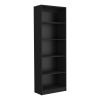 71" Vinton 4-Shelf Bookcase, Black
