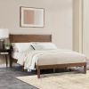 Premium Contemporary Full-Size Wood Bed, Brown