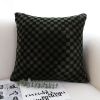 Luxury Dark Green Checkered Throw Pillow, 11.8x11.8"