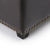 Kingsley Large Storage Ottoman, Coffee Brown