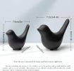 Set of 2 Small Bird Figurines, Black