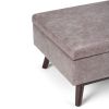 Owen Storage Ottoman, Distressed Grey Taupe