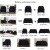 Modern Velvet Accent Chair with Wooden Legs, Black
