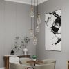 Contemporary Brass Adjustable 5-Light Chandelier