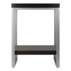 Jared Enameled Steel-Tube End Table with Melamine Top