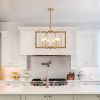 Modern Geometric 6-Light Chandelier, gold, 22" (Bulbs Not Included)