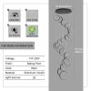 Modern 20-Ring High-Ceiling LED Chandelier