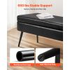 Modern PU Leather Storage Ottoman with Metal Legs