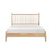 Mid-Century Modern Full-Size Platform Bed, Natural Finish