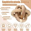 Hand-Carved 3-Link Acacia Wood Knot