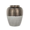 Modern Terracotta Vase, Sienna Brown with Metallic Sheen, 16"H