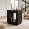 Modern Wood End Table, Black