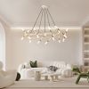 Modern Branch-Design Chandelier with Frosted Tubes