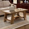2-Tiered Wooden Coffee Table