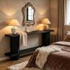 Modern Black 2-Tier Sofa/Console Table, 71"