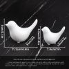 Set of 2 Small Bird Figurines, White