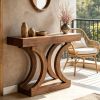 Unique Sofa/Console Table with Curved Legs, 43.3"
