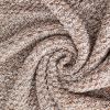 Heavy Knitted 100% Cotton Throw, Coffee, 51 x 63"