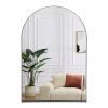 Arched Black Wall Mirror with Deep Frame, 24×36"