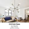 Modern Mid-Century Sputnik 8-Light Adjustable Chandelier, Brushed Nickel (Bulbs Not Included)