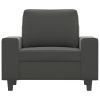 Modern Dark Gray Microfiber Chair, 23.5"