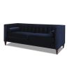 Jack Modern Tuxedo Tufted Performance Velvet Sofa, 84", Dark Navy Blue