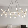 Modern Branch-Design Chandelier with Frosted Tubes