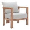 Leto Gray Modern Olefin & Aluminum Armchair
