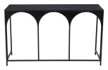 Loriet Modern Black Deco Powder-Coated Steel Console Table