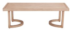 Leto Brown Modern Aluminum Coffee Table