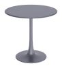 Soleil Gray Modern Aluminum Sunburst Dining Table