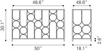 Convale Modern Glass and Steel Console Table