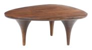 Spiker Walnut Modern Solid Mango Wood Coffee Table