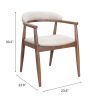 Goka Beige & Walnut Modern Dining Chair
