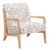 Runa Beige & Natural Modern Polyester Accent Chair