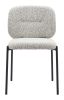 Plat Gray Modern Shearling-Style Dining Chair