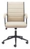 Auction Modern Beige Office Chair – Vinyl, Plywood & Steel