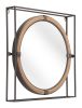 Capell Industrial Glam Decorative Wall Mirror - Antique Gray