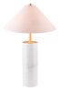 Ciara Modern Marble and Brass Table Lamp