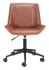 Maker Brown Modern Vinyl Office Chair