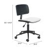 Duravel White & Black Modern Vinyl Office Chair