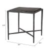 Cloe Black Modern Cast Glass Side Table