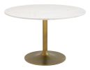 Ithaca Modern Marble Pedestal Dining Table