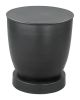 Baku Modern Minimalist Black Steel Side Table